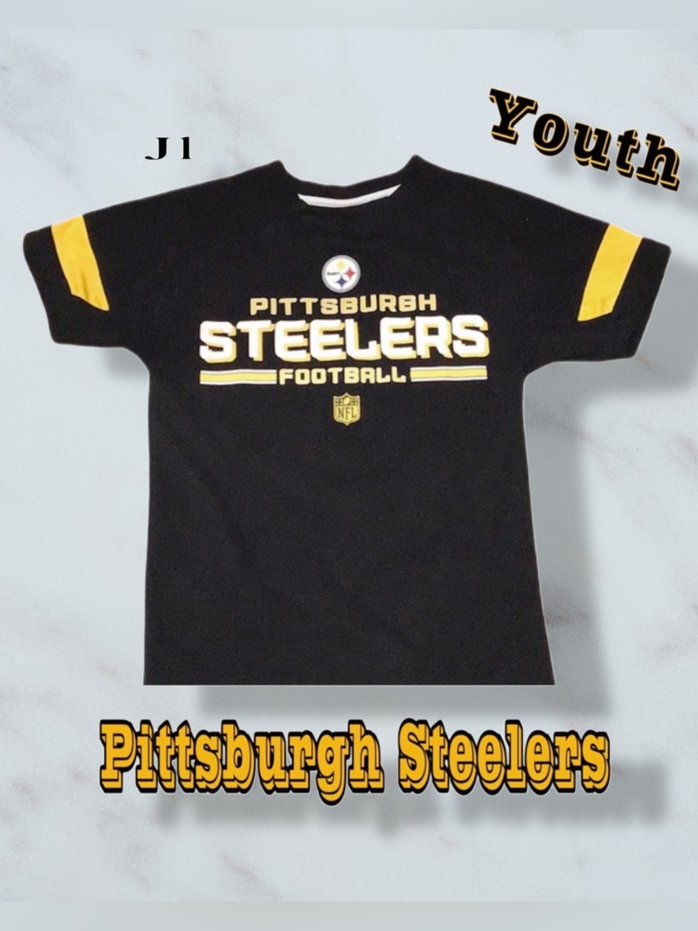 PITTSBURGH STEELERS NFL Team Apparel Youth Jersey Size Small (8)